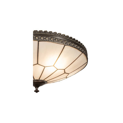 Vincent Honeycomb 4 Light 21" Wide Semi-Flush Bowl Ceiling Fixture with Clear, Frosted Glass Shade - Mahogany Bronze Finish