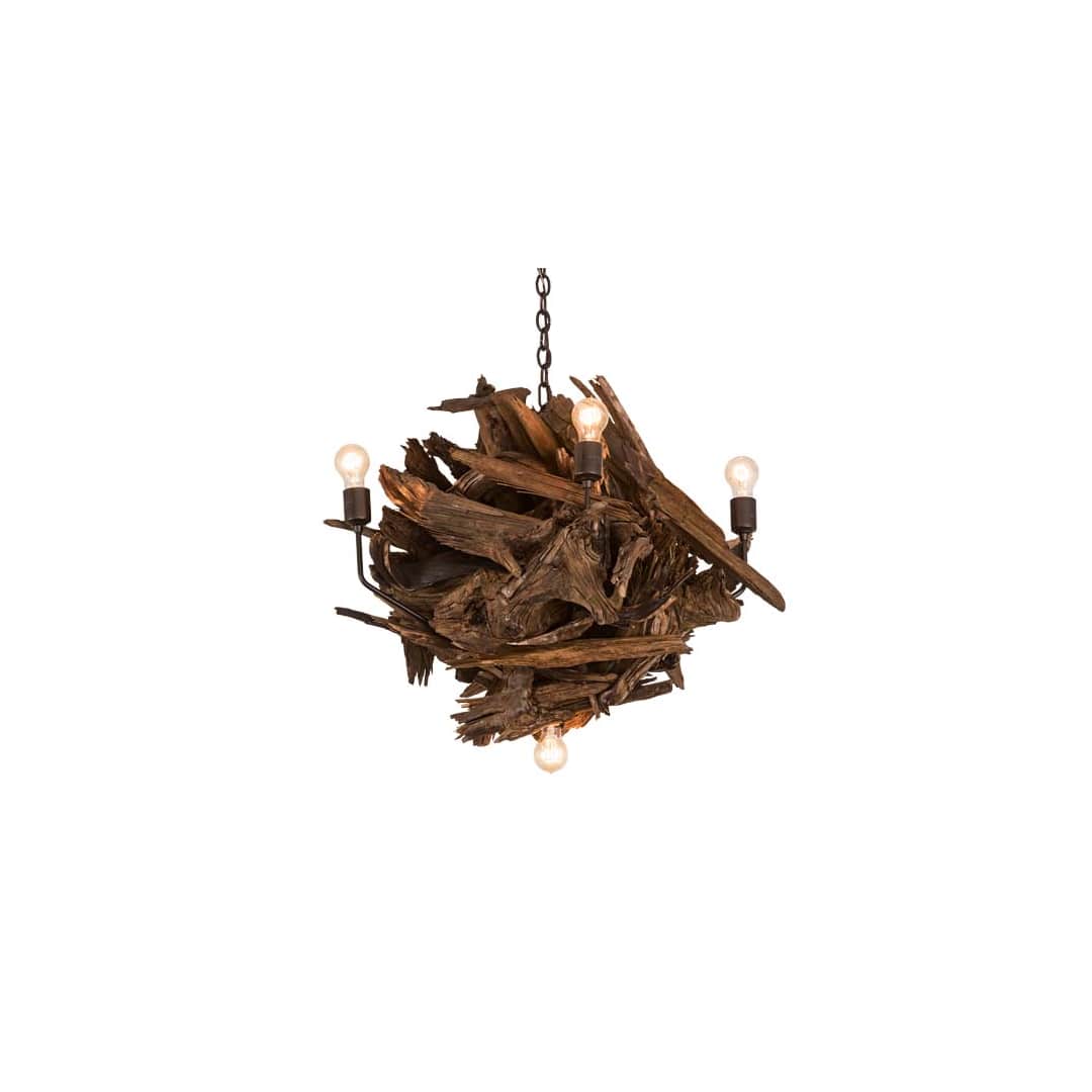 Driftwood 6 Light 30" Wide Abstract Chandelier