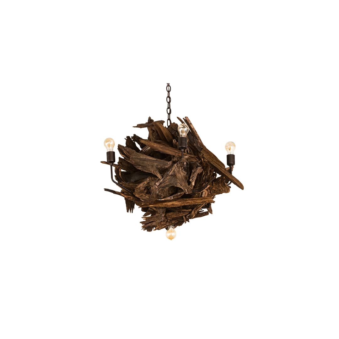 Driftwood 6 Light 30" Wide Abstract Chandelier