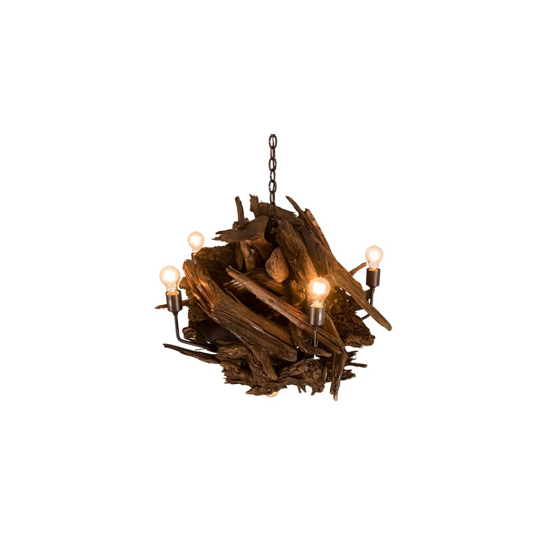Driftwood 6 Light 30" Wide Abstract Chandelier