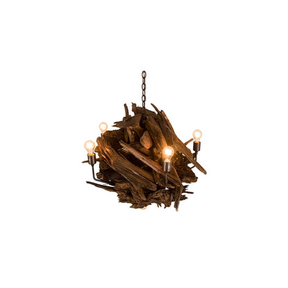 Driftwood 6 Light 30" Wide Abstract Chandelier