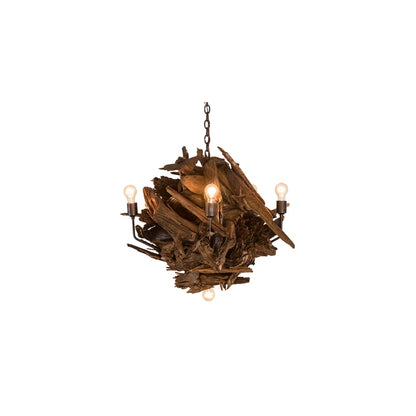 Driftwood 6 Light 30" Wide Abstract Chandelier