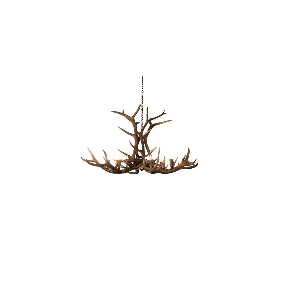 Antlers 8 Light 66" Wide Antler Candle Style Chandelier