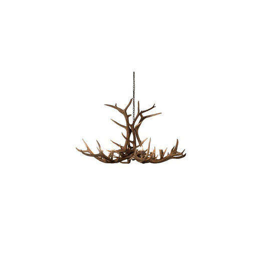 Antlers 8 Light 66" Wide Antler Candle Style Chandelier