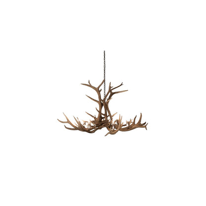 Antlers 8 Light 66" Wide Antler Candle Style Chandelier