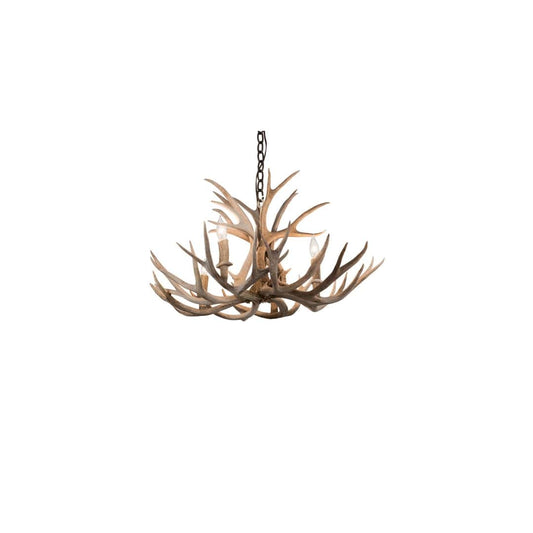 Antlers 4 Light 30" Wide Antler Candle Style Chandelier