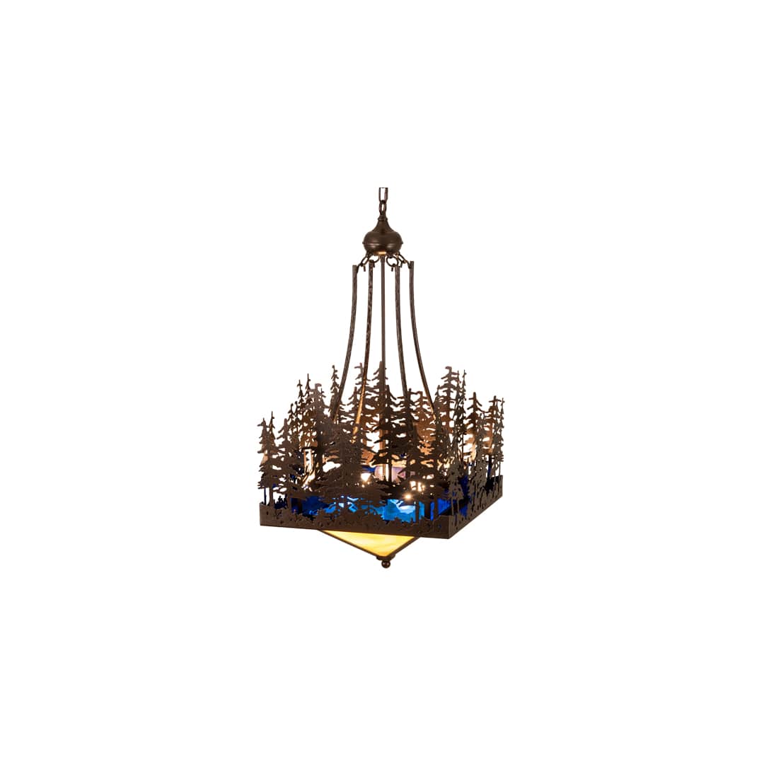 4 Light 28" Wide Abstract Pendant