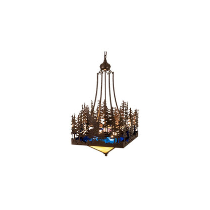 4 Light 28" Wide Abstract Pendant