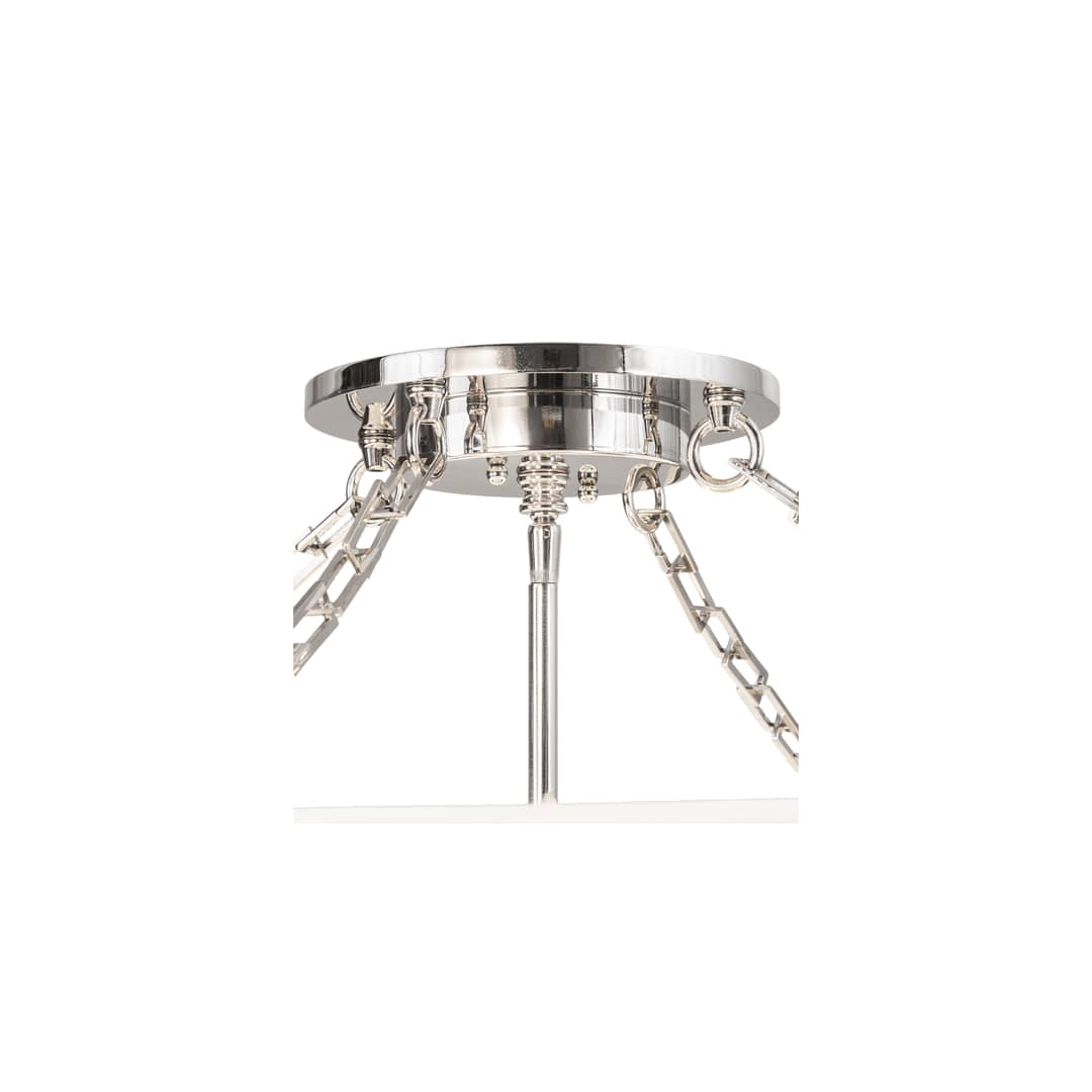 Cilindro 4 Light 24" Wide Semi-Flush Drum Ceiling Fixture - Polished Nickel Finish