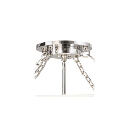 Cilindro 4 Light 24" Wide Semi-Flush Drum Ceiling Fixture - Polished Nickel Finish