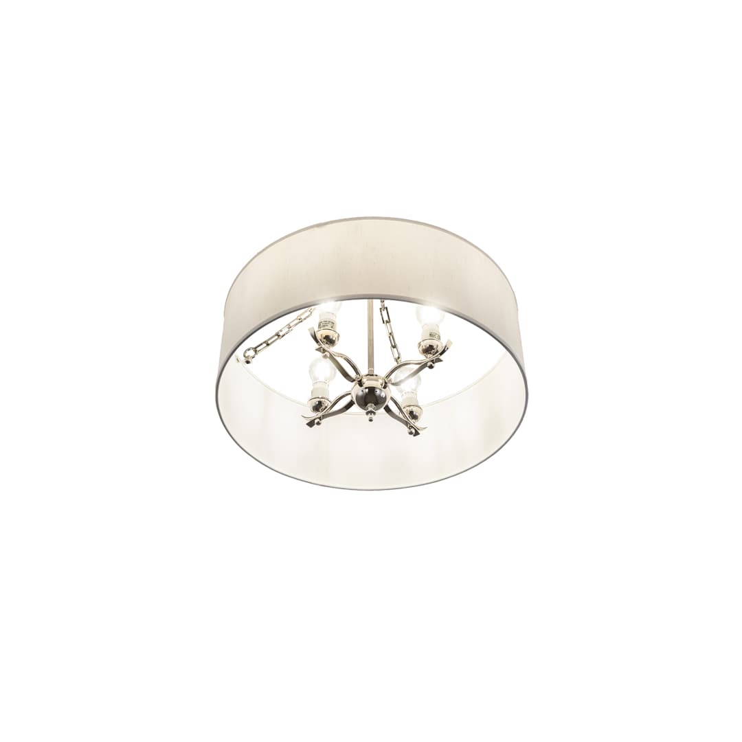 Cilindro 4 Light 24" Wide Semi-Flush Drum Ceiling Fixture - Polished Nickel Finish
