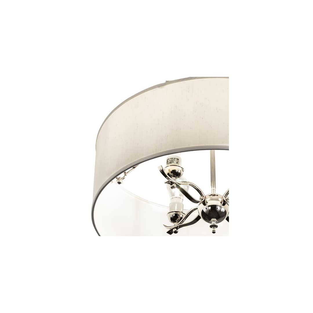 Cilindro 4 Light 24" Wide Semi-Flush Drum Ceiling Fixture - Polished Nickel Finish