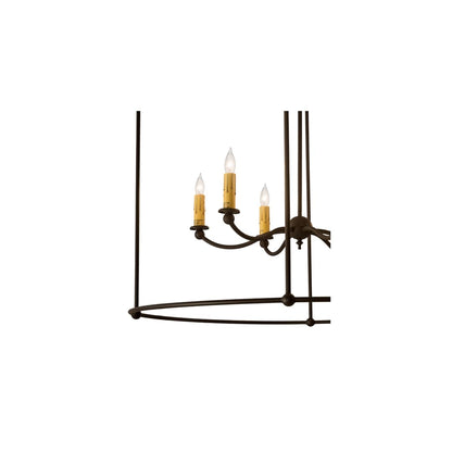 6 Light 42" Wide Taper Candle Pendant