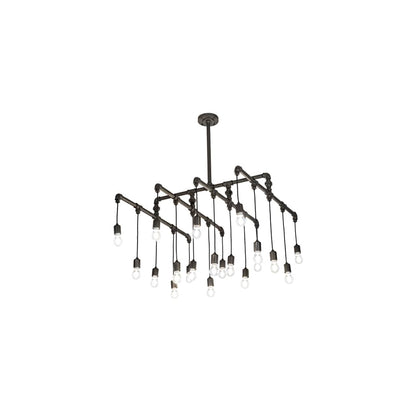 20 Light 51" Wide Abstract Linear Pendant