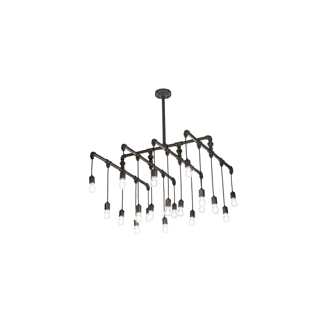 20 Light 51" Wide Abstract Linear Pendant