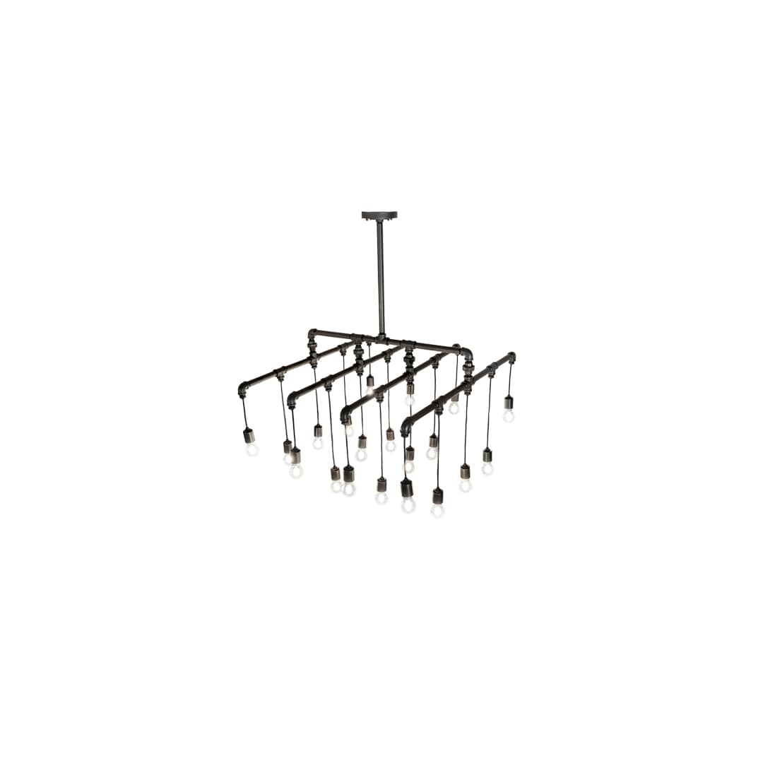 20 Light 51" Wide Abstract Linear Pendant