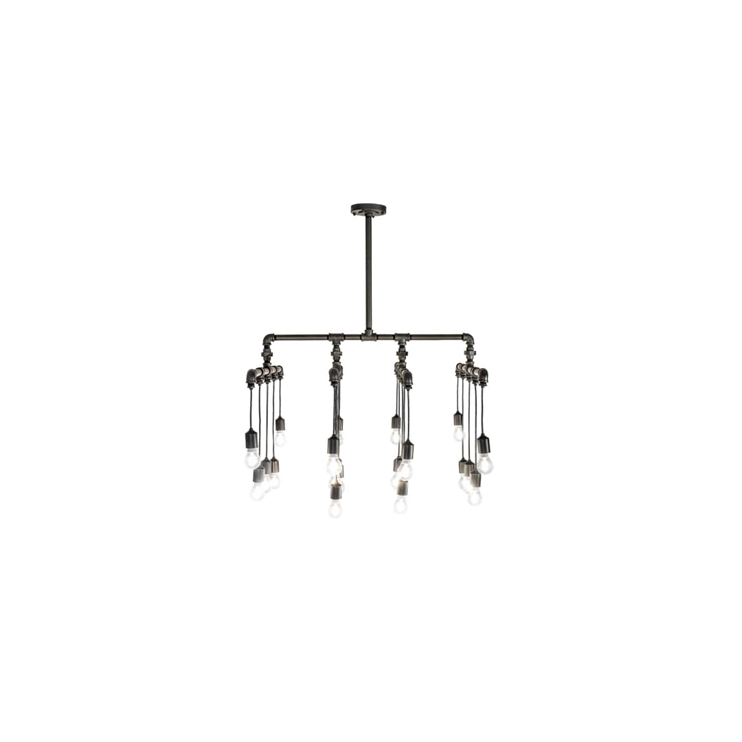 20 Light 51" Wide Abstract Linear Pendant