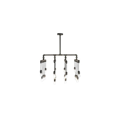 20 Light 51" Wide Abstract Linear Pendant