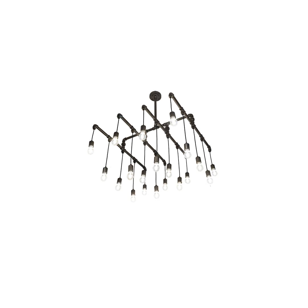 20 Light 51" Wide Abstract Linear Pendant