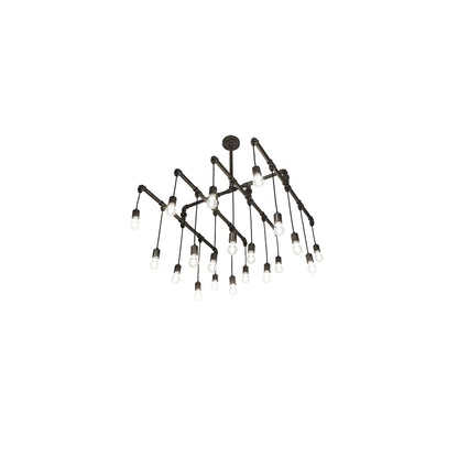 20 Light 51" Wide Abstract Linear Pendant