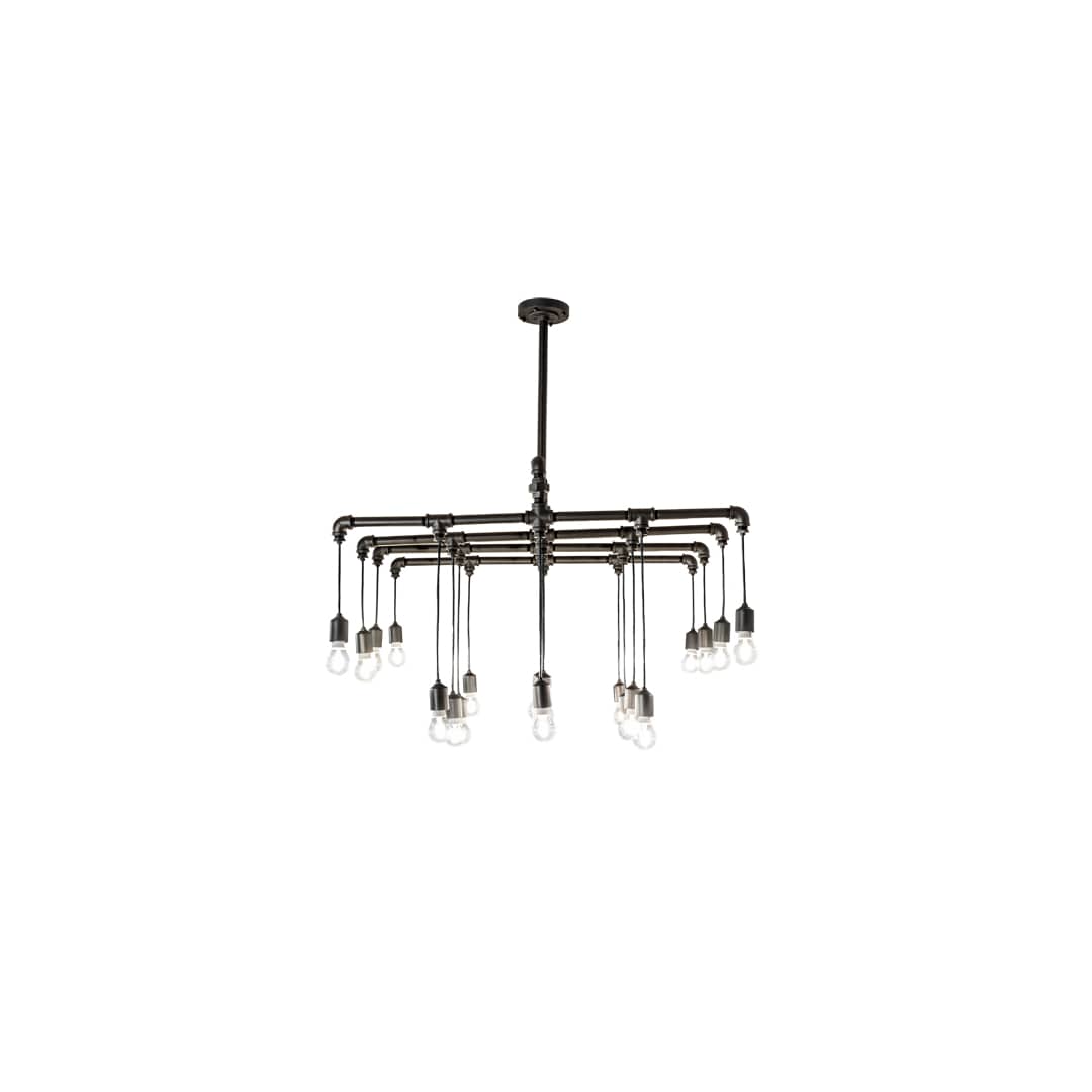 20 Light 51" Wide Abstract Linear Pendant