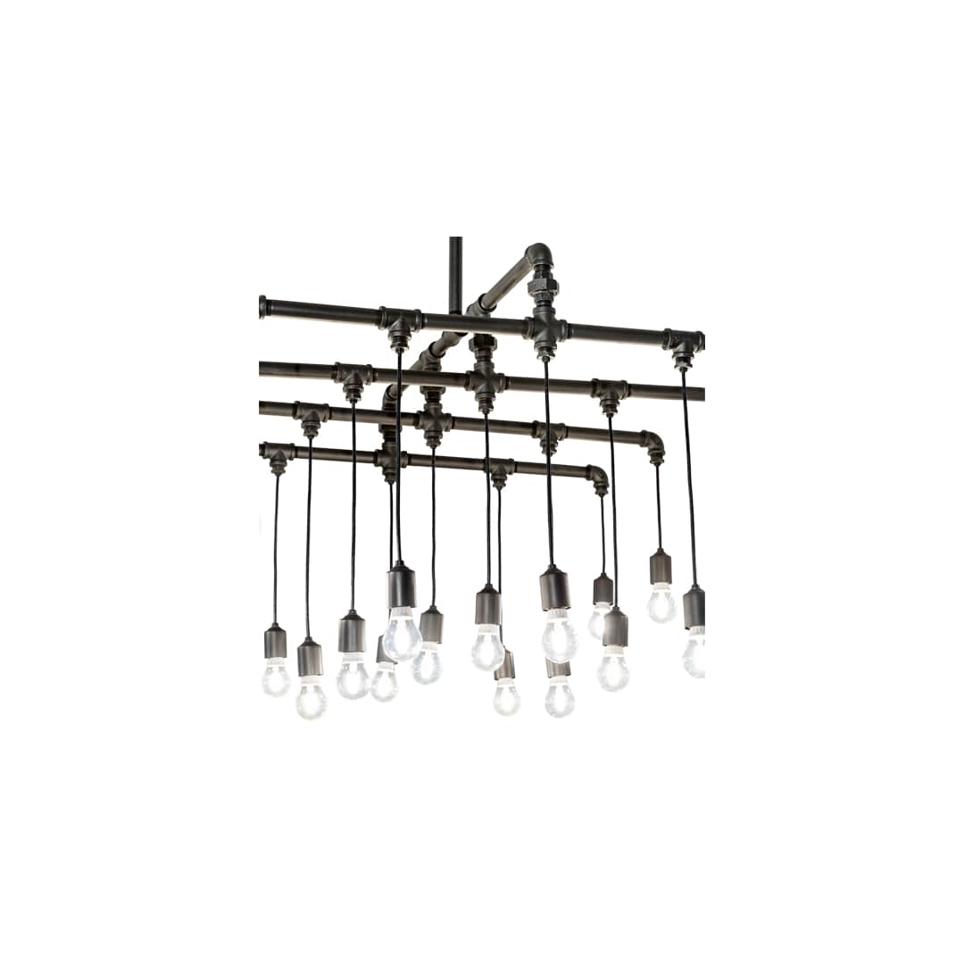 20 Light 51" Wide Abstract Linear Pendant