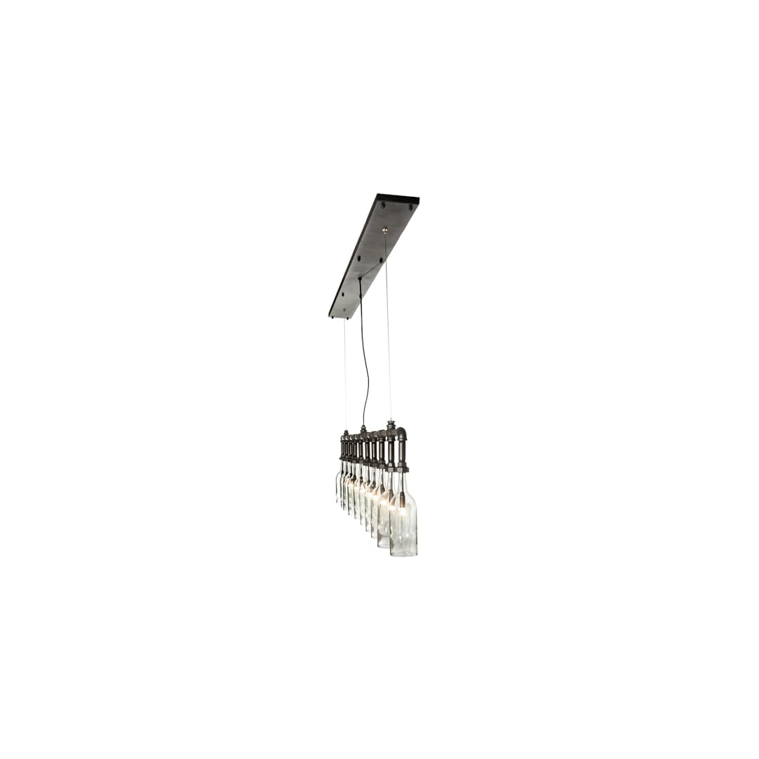 10 Light 75" Wide Suspension Linear Pendant