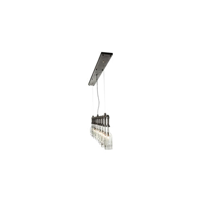 10 Light 75" Wide Suspension Linear Pendant