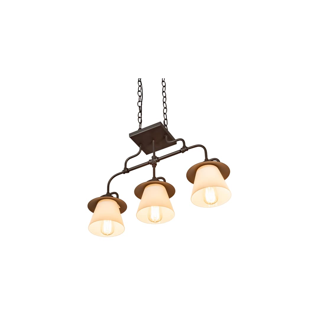 3 Light 24" Wide Linear Pendant