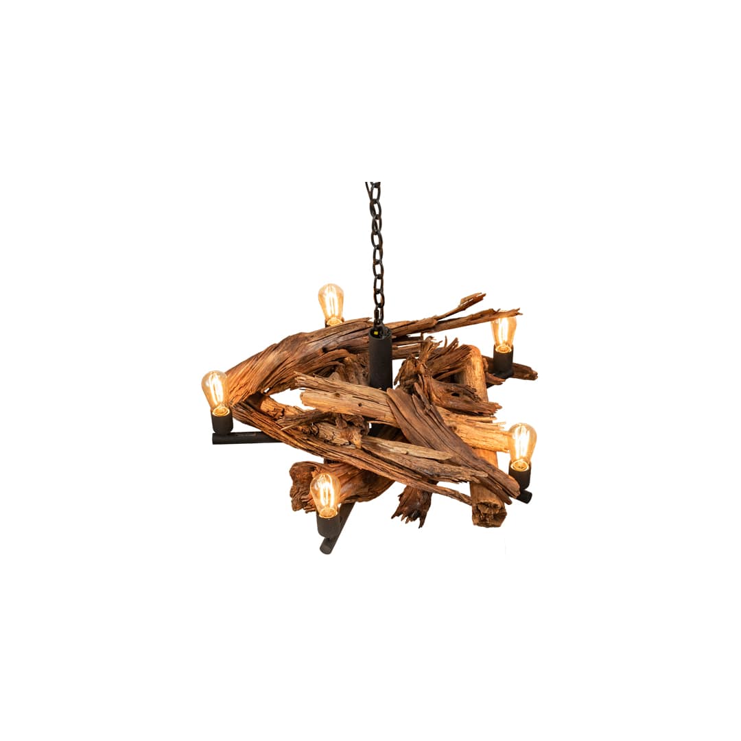 Driftwood 5 Light 35" Wide Abstract Chandelier