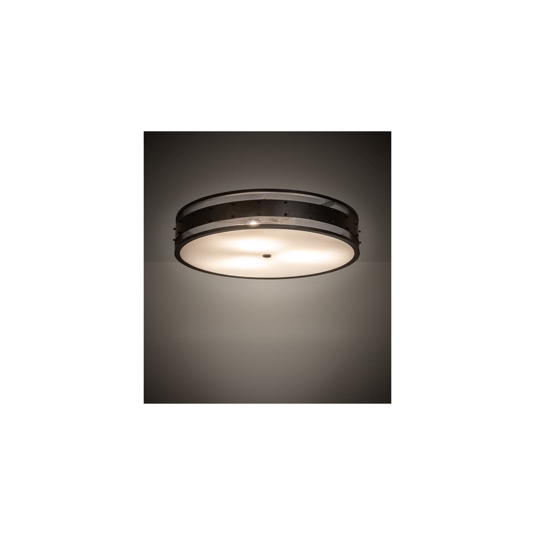 Nolan 3 Light 30" Wide Flush Mount Drum Ceiling Fixture