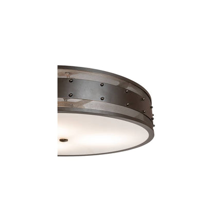 Nolan 3 Light 30" Wide Flush Mount Drum Ceiling Fixture