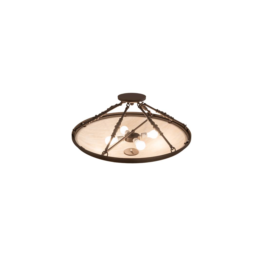 Commerce 4 Light 31" Wide Semi-Flush Bowl Ceiling Fixture - Oil Rubbed Bronze Finish