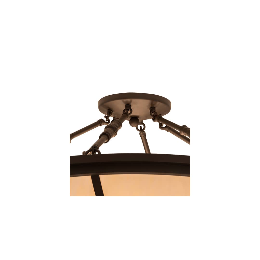 Commerce 4 Light 31" Wide Semi-Flush Bowl Ceiling Fixture - Oil Rubbed Bronze Finish