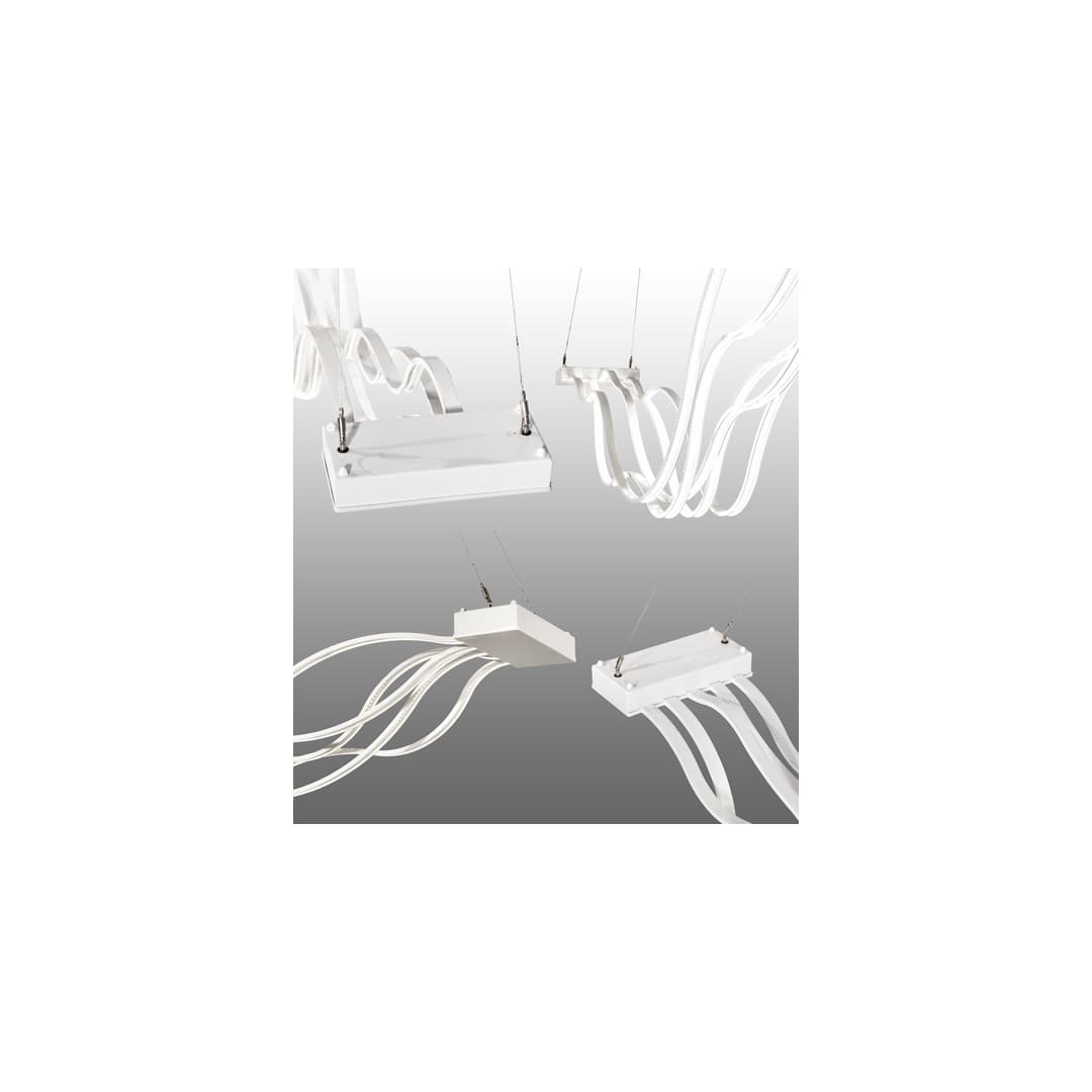 4 Light 84" Wide Abstract Linear Pendant