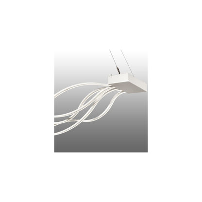 4 Light 84" Wide Abstract Linear Pendant