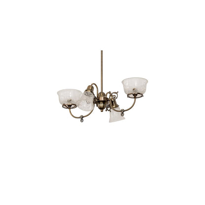 Long Revival Gas and Electric 4 Light 21" Wide Chandelier