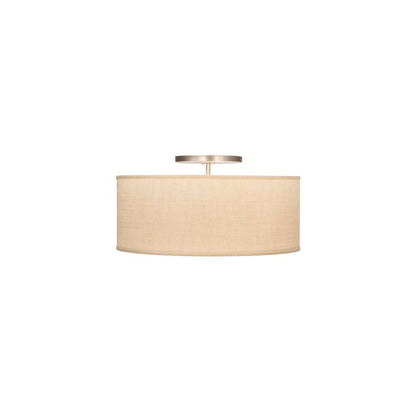 Cilindro 3 Light 30" Wide Semi-Flush Drum Ceiling Fixture - Nickel Finish