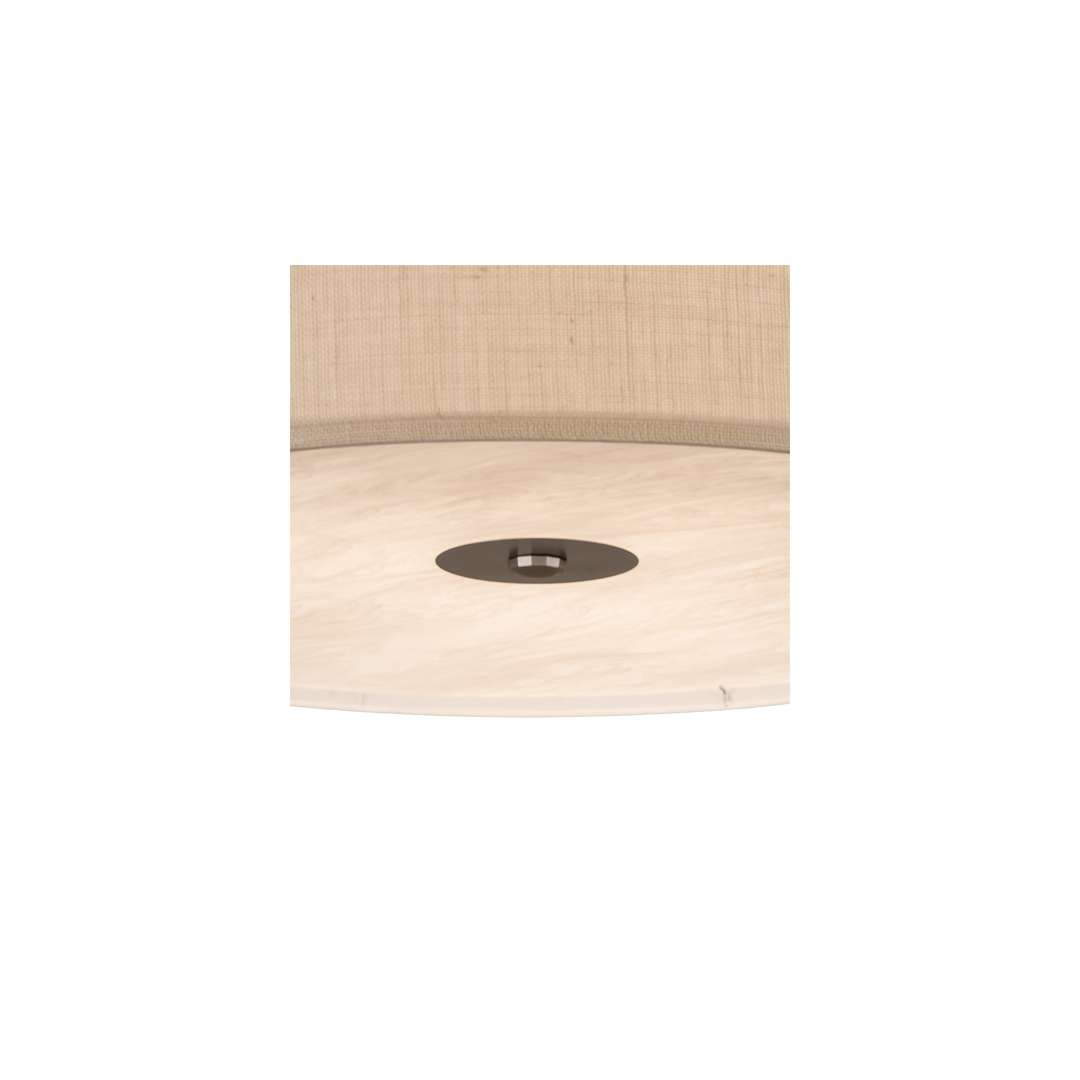 Cilindro 3 Light 30" Wide Semi-Flush Drum Ceiling Fixture - Nickel Finish