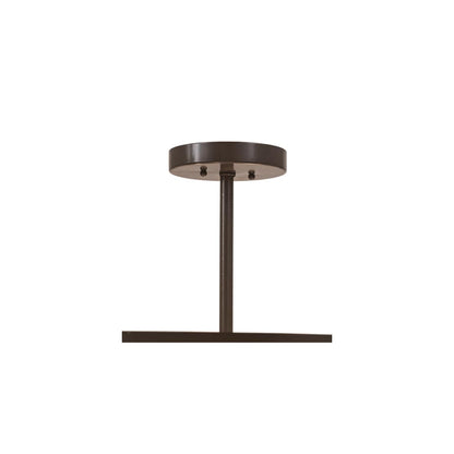 Cilindro Barnabas 6 Light 36" Wide Semi-Flush Drum Ceiling Fixture with Beige Textrene Shade - Timeless Bronze Finish