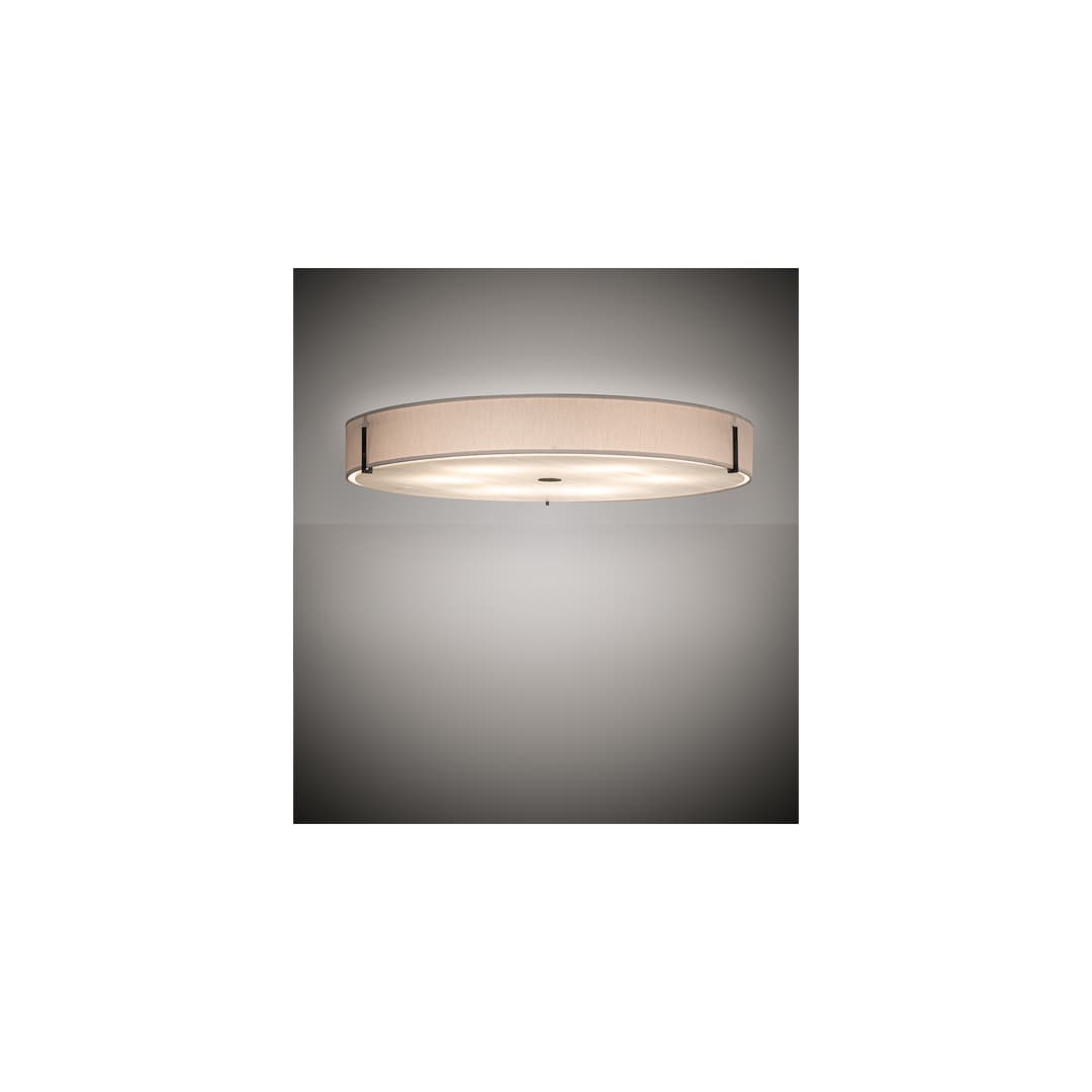 Cilindro 6 Light 30" Wide Semi-Flush Drum Ceiling Fixture - Smoke Finish