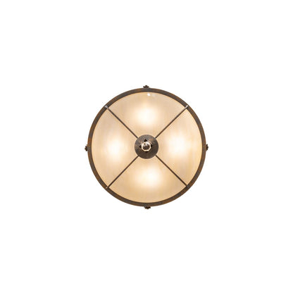 Arabesque 4 Light 28" Wide Semi-Flush Bowl Ceiling Fixture - French Bronzed Finish