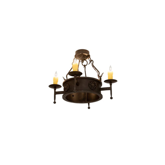 Lorenzo 4 Light 24" Wide Semi-Flush Ceiling Fixture