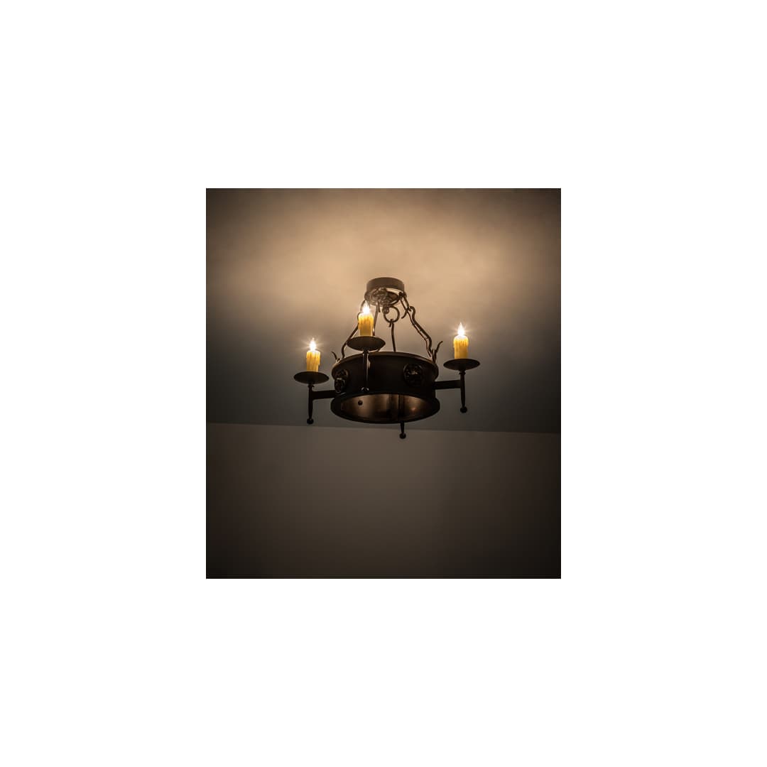 Lorenzo 4 Light 24" Wide Semi-Flush Ceiling Fixture