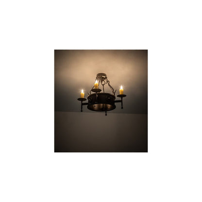 Lorenzo 4 Light 24" Wide Semi-Flush Ceiling Fixture