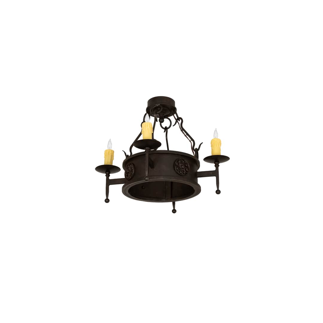 Lorenzo 4 Light 24" Wide Semi-Flush Ceiling Fixture