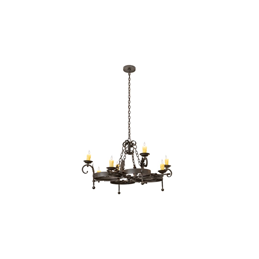 Andorra 8 Light 42" Wide Taper Candle Style Chandelier