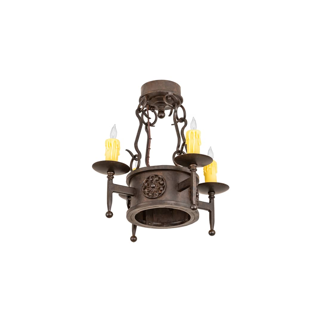 Lorenzo 4 Light 18" Wide Semi-Flush Ceiling Fixture