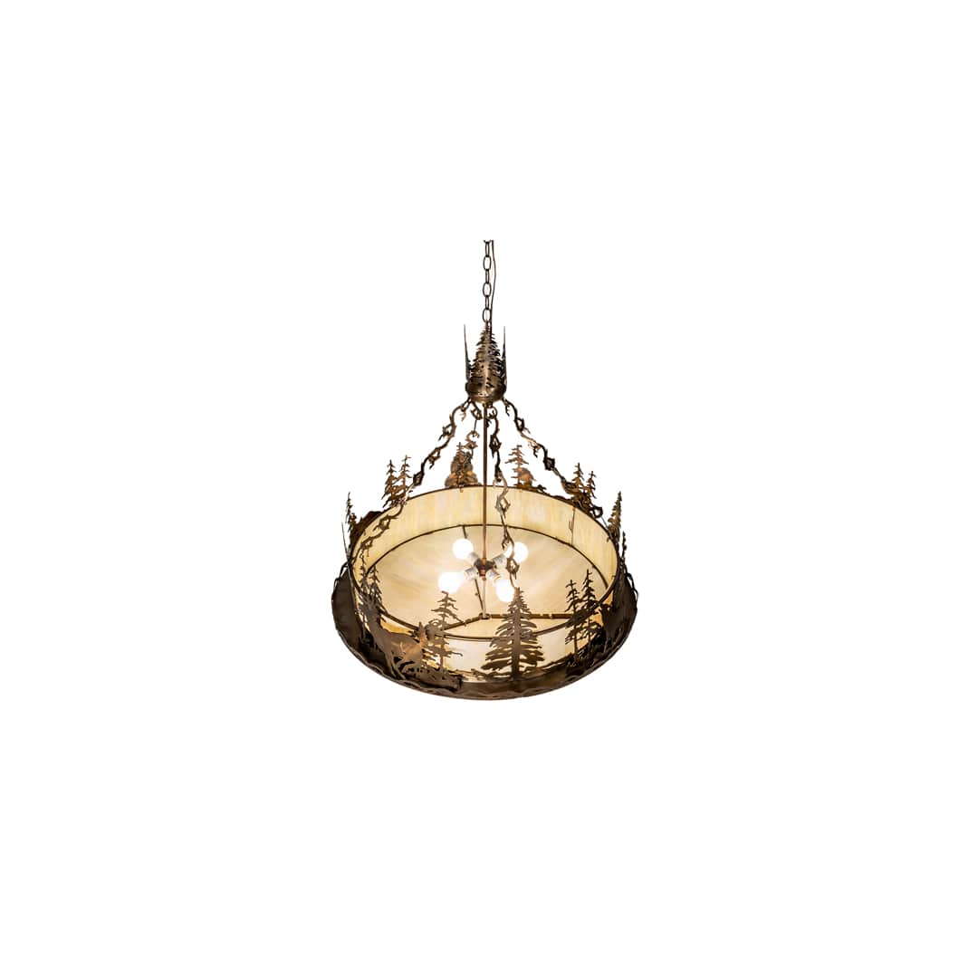 4 Light 34" Wide Abstract Pendant