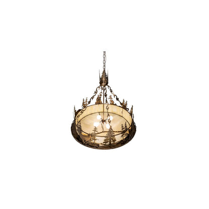 4 Light 34" Wide Abstract Pendant